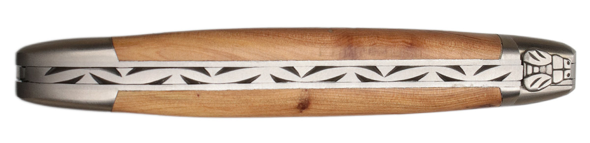 Cutters & Accessories Laguiole Juniper Handle with Satin Finished Stainless Steel Cigar Cutter