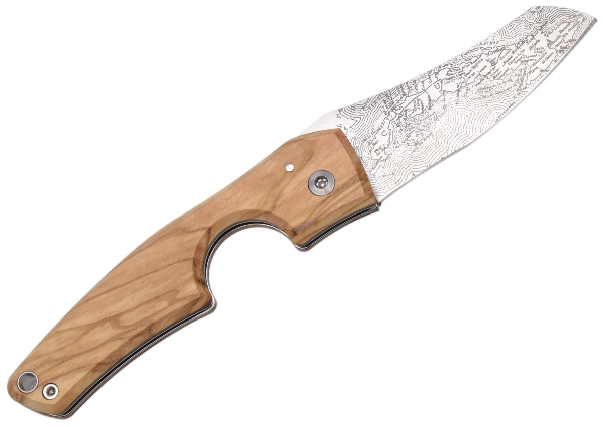 Cutters & Accessories Les Fines Lames Le Petit Compass Cigar Cutter Cuba Olivewood