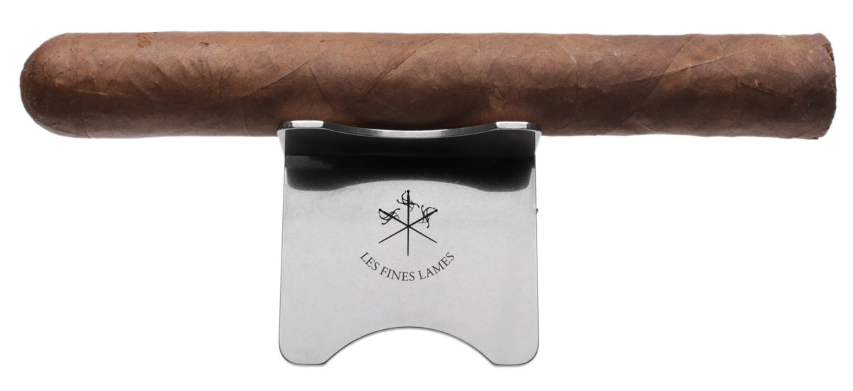 Cutters & Accessories Les Fines Lames Leather Cigar Stand Petrol Blue