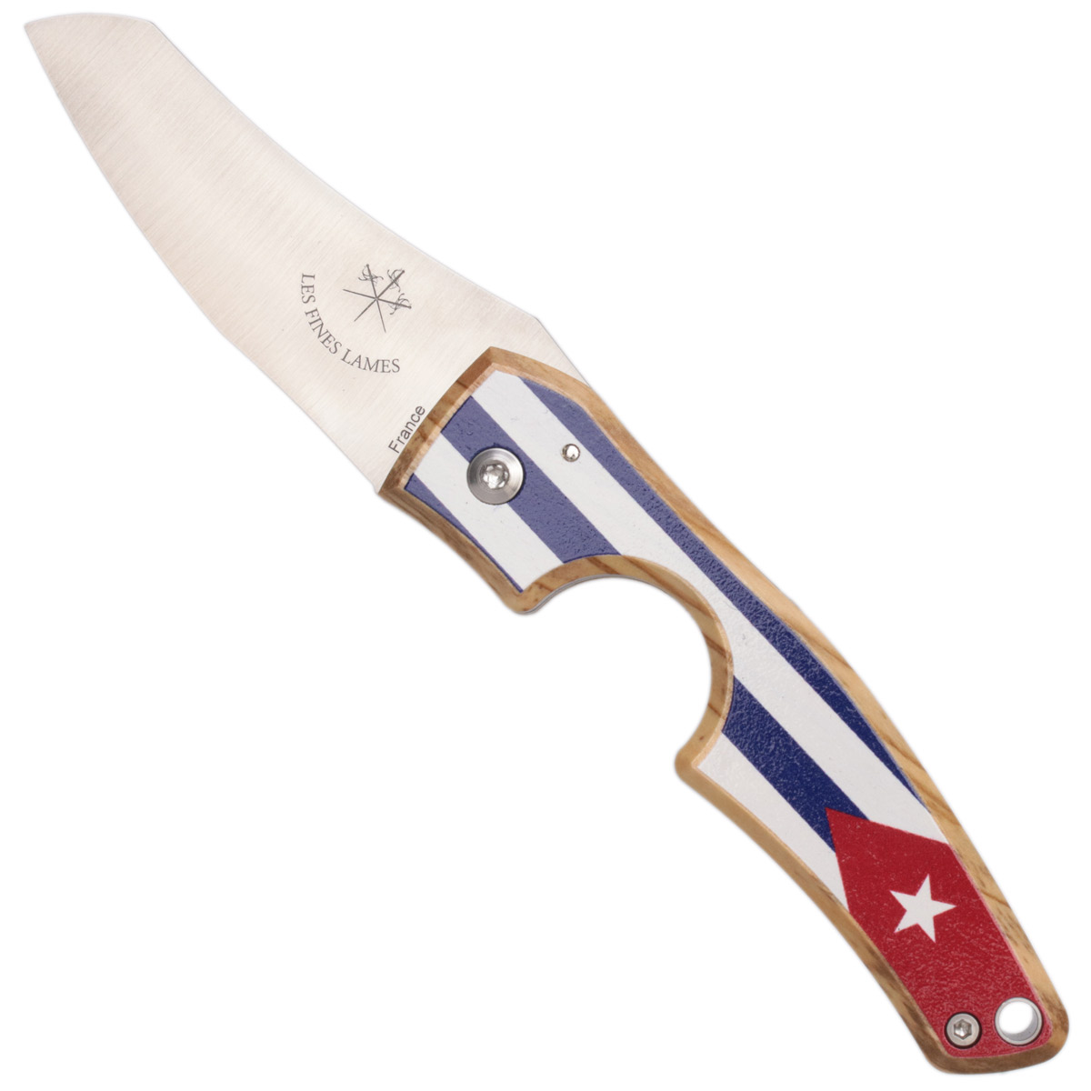 Cutters & Accessories Les Fines Lames Le Petit Cigar Cutter Cuban Flag Light