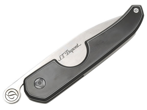 Cutters & Accessories S.T. Dupont Drop Point Cigar Cutter Black/Steel