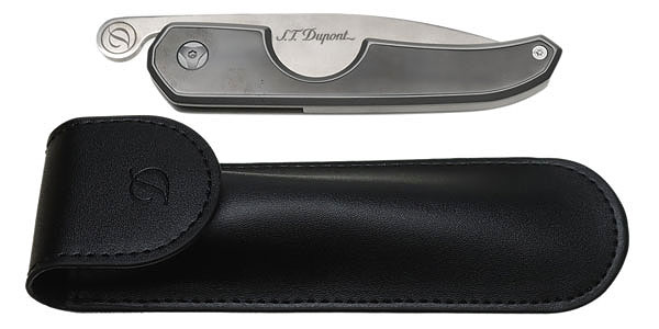 Cutters & Accessories S.T. Dupont Drop Point Cigar Cutter Black/Steel