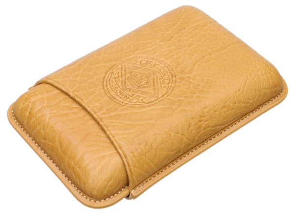 Humidors & Travel Cases Diamond Crown Birch Leather Case Tan