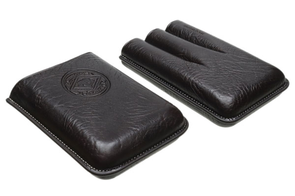 Humidors & Travel Cases Diamond Crown Greywood Leather Case Chocolate