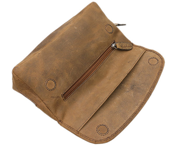pipe tobacco leather pouch Smokingpipes Leather 2 Pipe Case with Pouch Tan