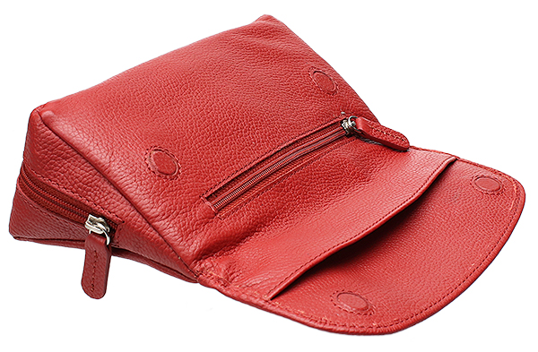 Smokingpipes Gear Smokingpipes.com Leather 2 Pipe Case with Pouch Red