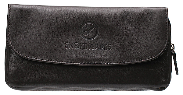 Stands & Pouches Smokingpipes Leather 2 Pipe Case with Pouch Dark Brown