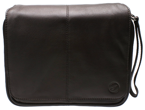 Smokingpipes Gear Smokingpipes.com Leather 4 Pipe Bag Dark Brown
