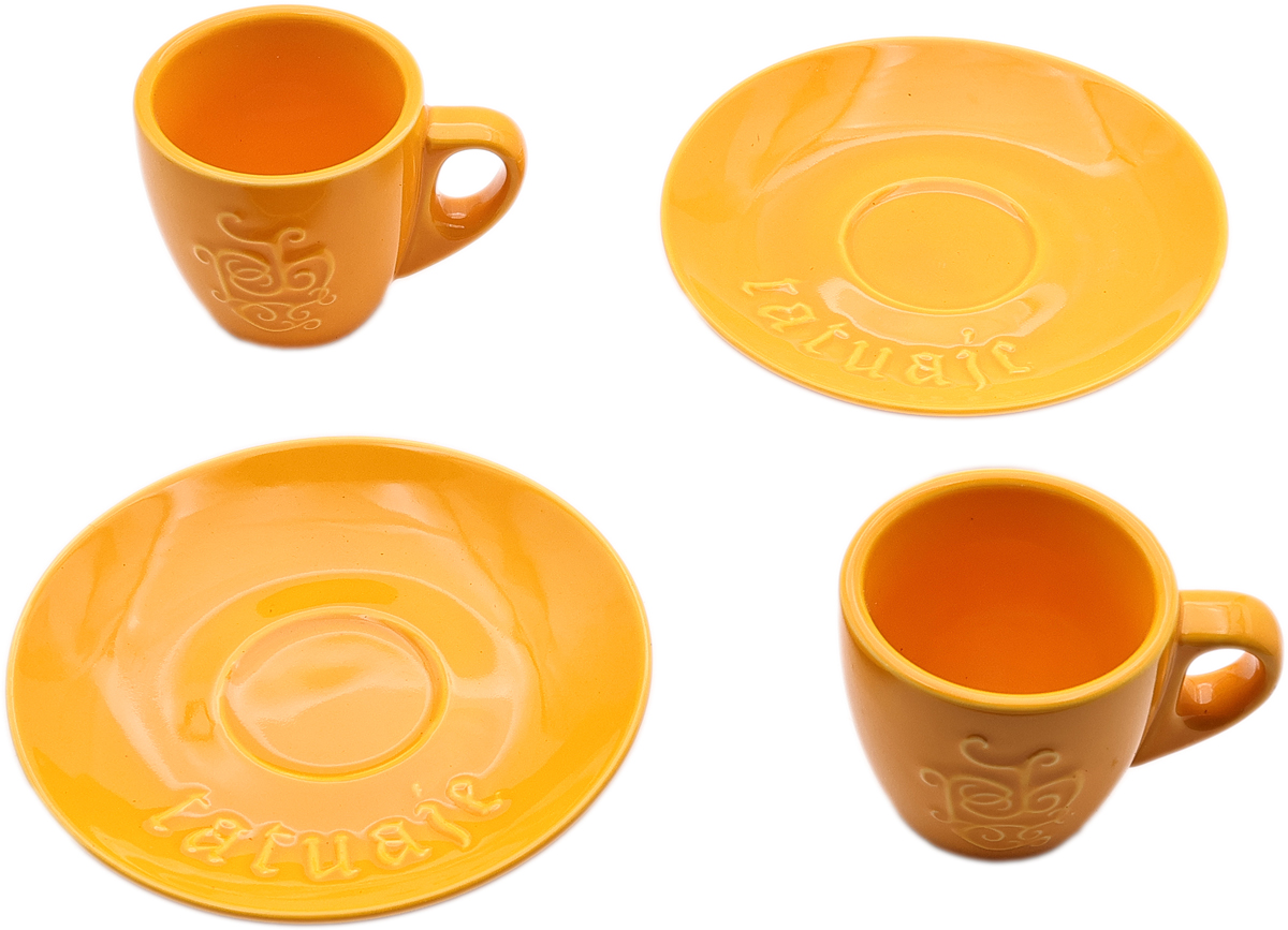 Gifts Tatuaje Yellow Espresso Cup (Set of 2)