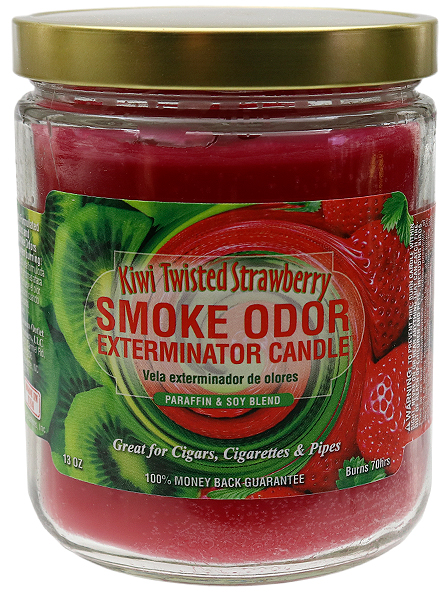 Home Fragrance Smoke Odor Exterminator Candle Kiwi Twisted Strawberries 13oz