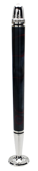 Pipe Supplies 8deco Lucky 8 Tamper Black and Crimson Swirl