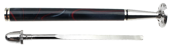 Pipe Supplies 8deco Lucky 8 Tamper Black and Crimson Swirl