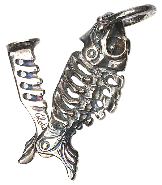 Glotov Fish Electroplated Brass Tamper with Case