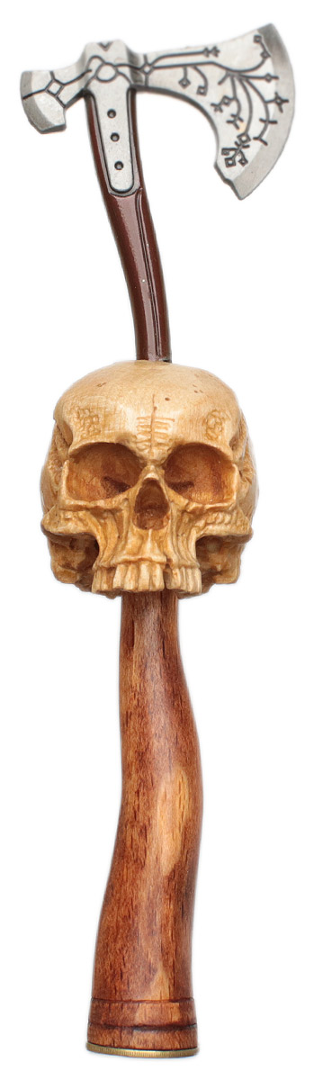 Craftsman Pipes Skull with Battle Ax Tamper