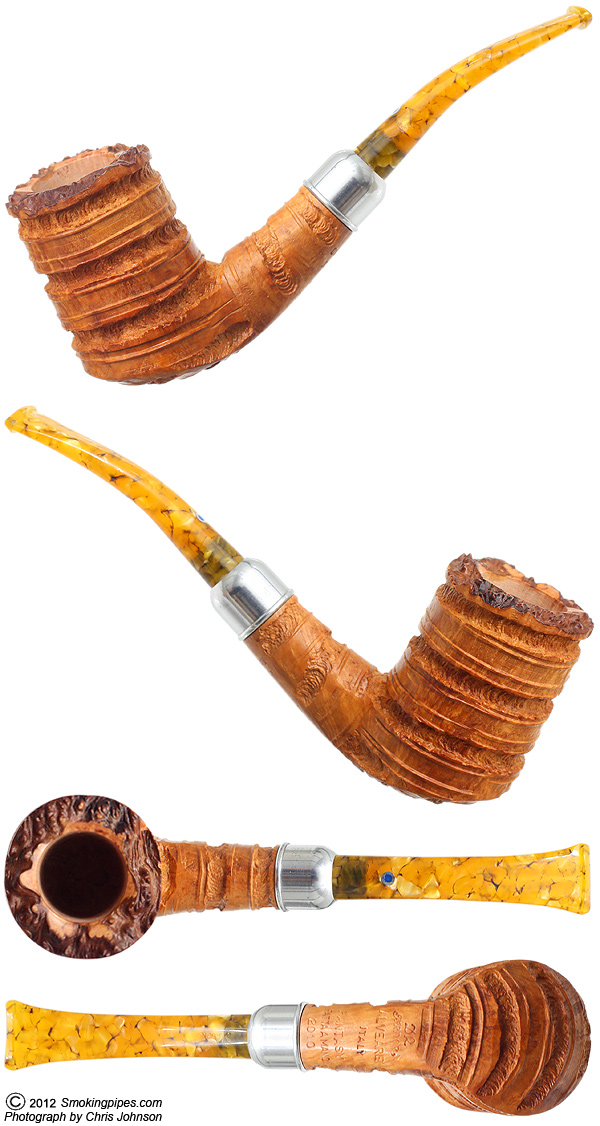 Ardor Alveare Fantasy Bent Billiard with Silver