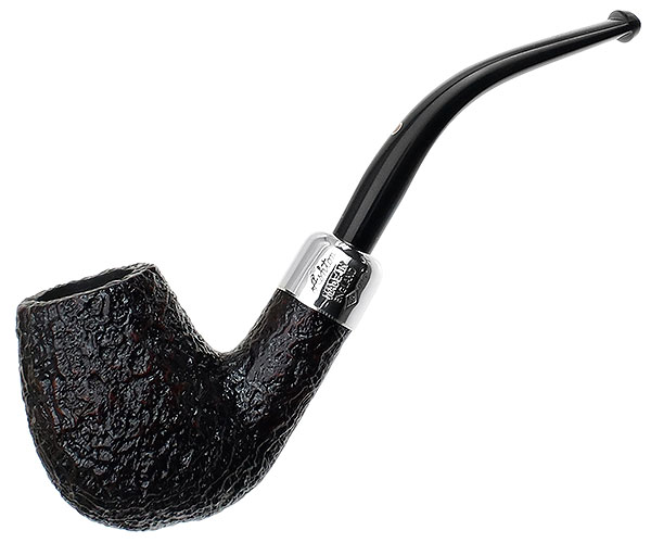 Ashton Pebble Grain Bent Billiard with Silver Army Mount (XXX)