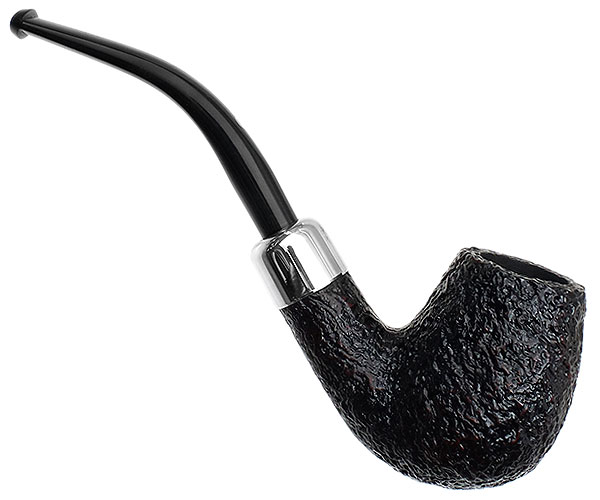 Ashton Pebble Grain Bent Billiard with Silver Army Mount (XXX)