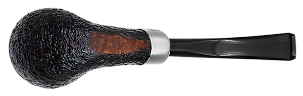 Ashton Pebble Grain Bent Billiard with Silver Army Mount (XXX)