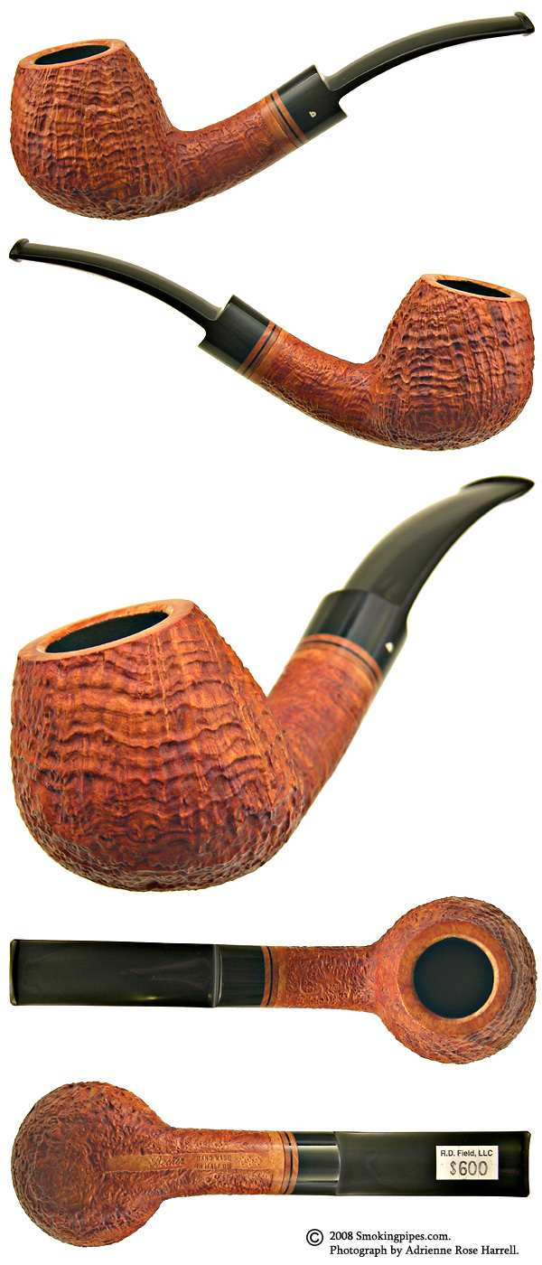 Becker Sandblasted Bent Brandy (Three Clubs)