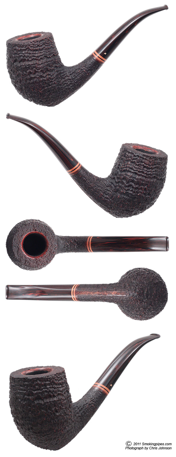 Italian Estate Sandblasted Bent Billiard (Four Clubs)