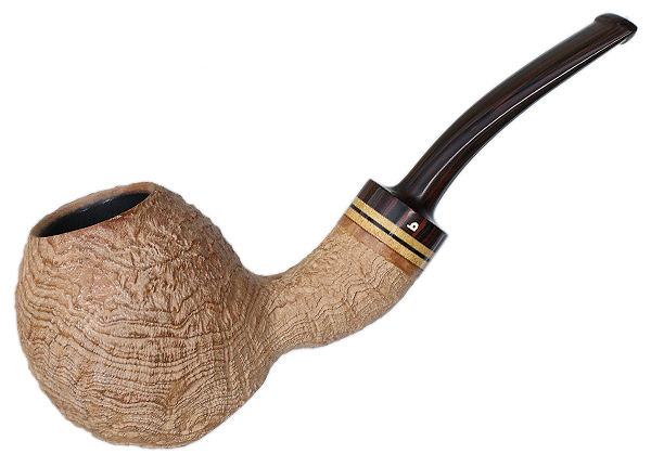 Becker Sandblasted Strawberry Wood Bent Apple (Four Clubs)