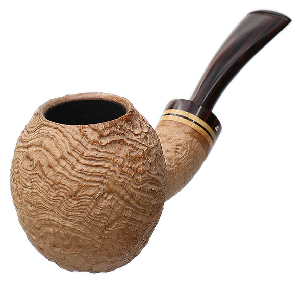 Becker Sandblasted Strawberry Wood Bent Apple (Four Clubs)