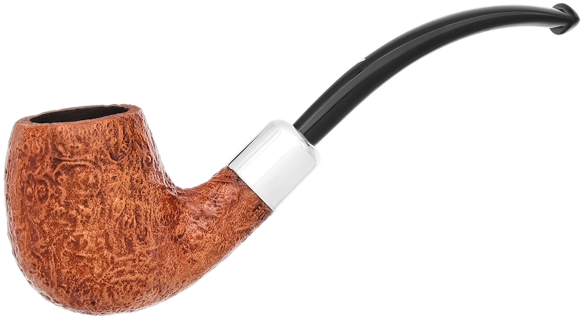 Musico Sandblasted Bent Billiard with Silver (Floodlight Special)
