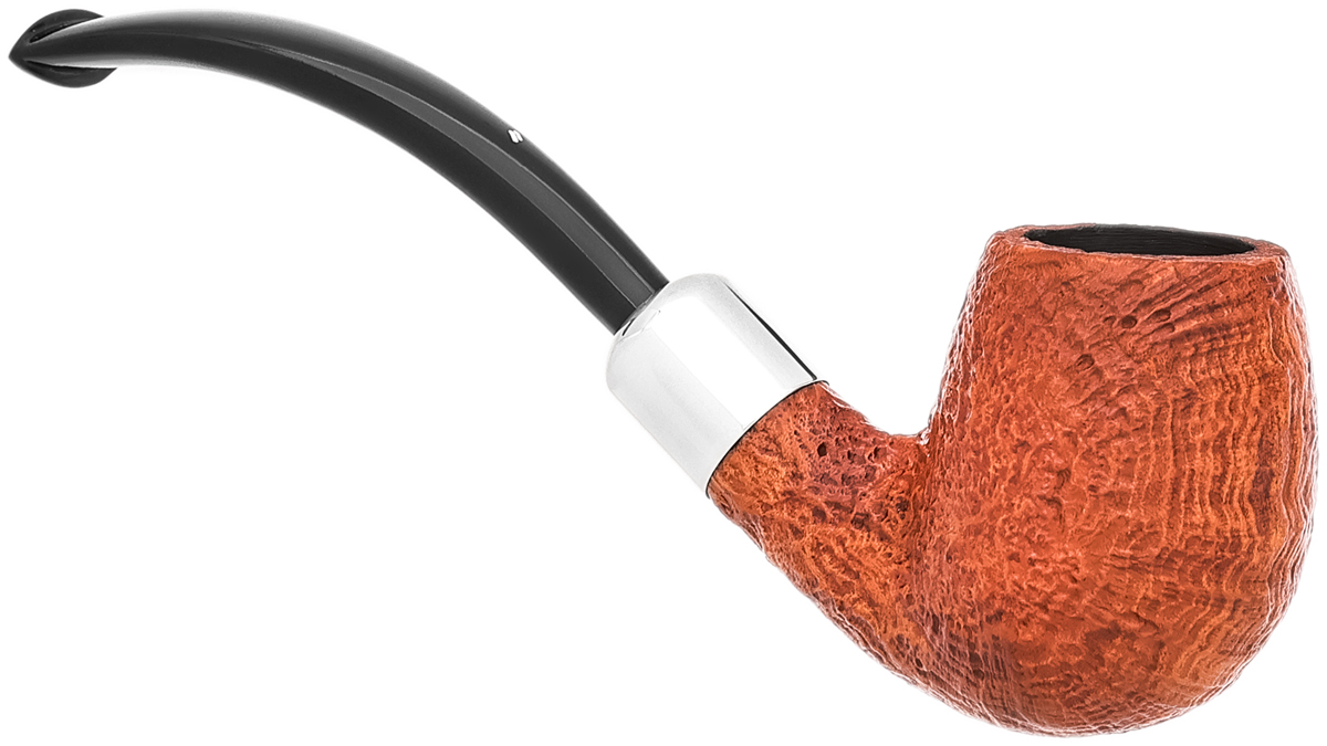 Musico Sandblasted Bent Billiard with Silver (Floodlight Special)