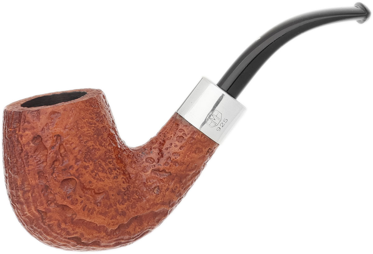 Musico Sandblasted Bent Billiard with Silver (Floodlight Special)