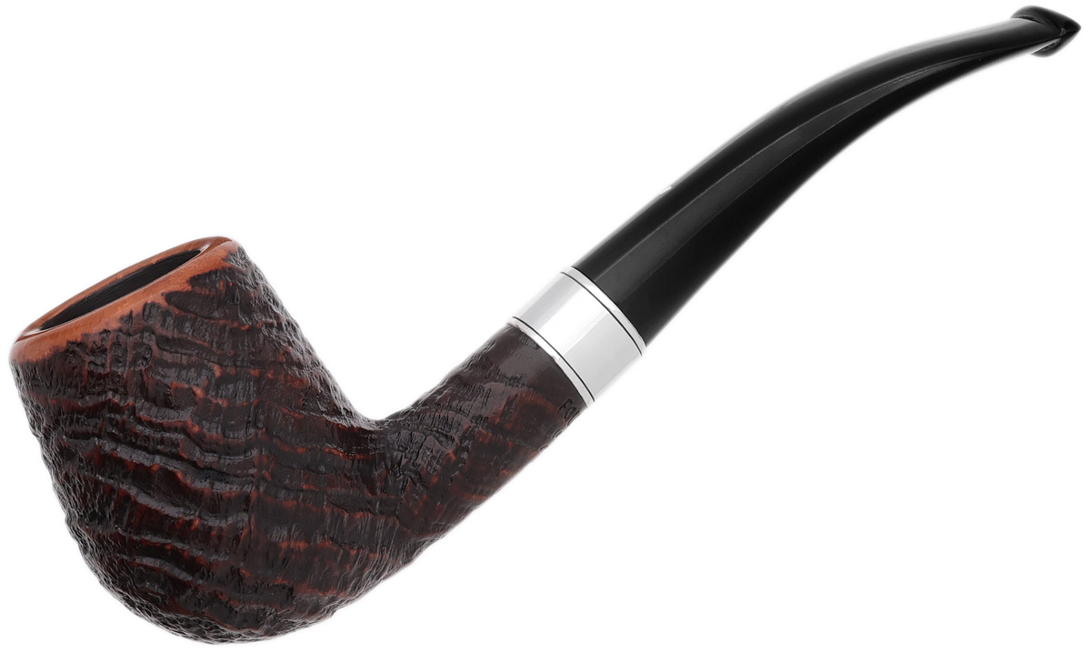 Musico Sandblasted Bent Billiard with Silver (Floodlight Special)