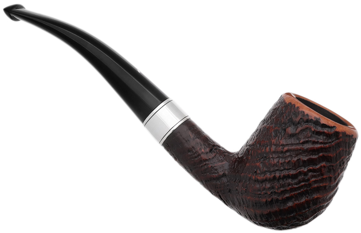 Musico Sandblasted Bent Billiard with Silver (Floodlight Special)