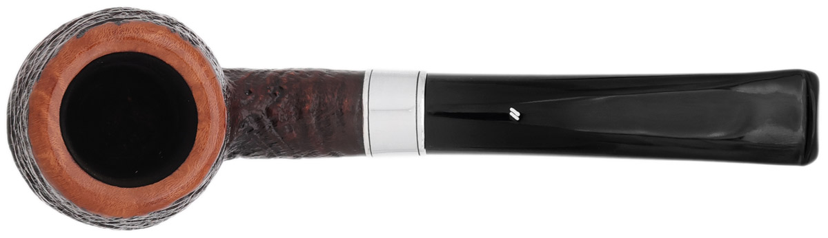 Musico Sandblasted Bent Billiard with Silver (Floodlight Special)