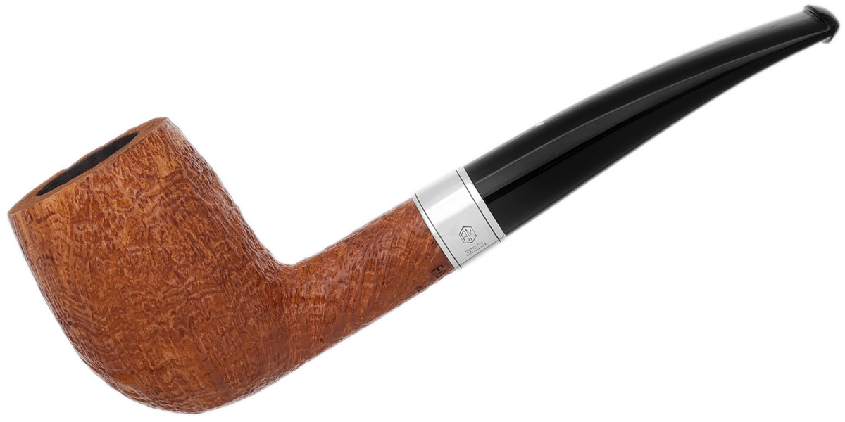 Musico Sandblasted Bent Billiard with Silver (Floodlight Double Special)