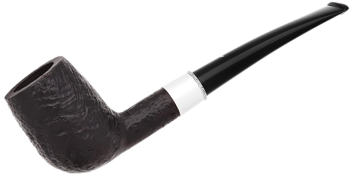 Musico Sandblasted Bent Billiard with Silver (Floodlight)