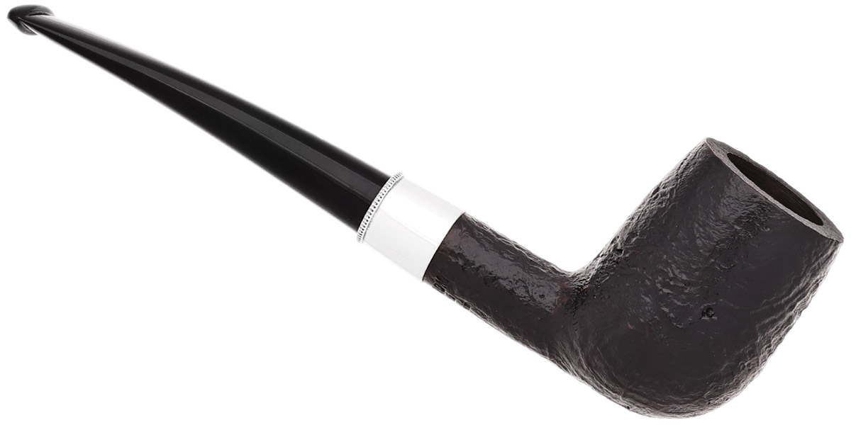 Musico Sandblasted Bent Billiard with Silver (Floodlight)