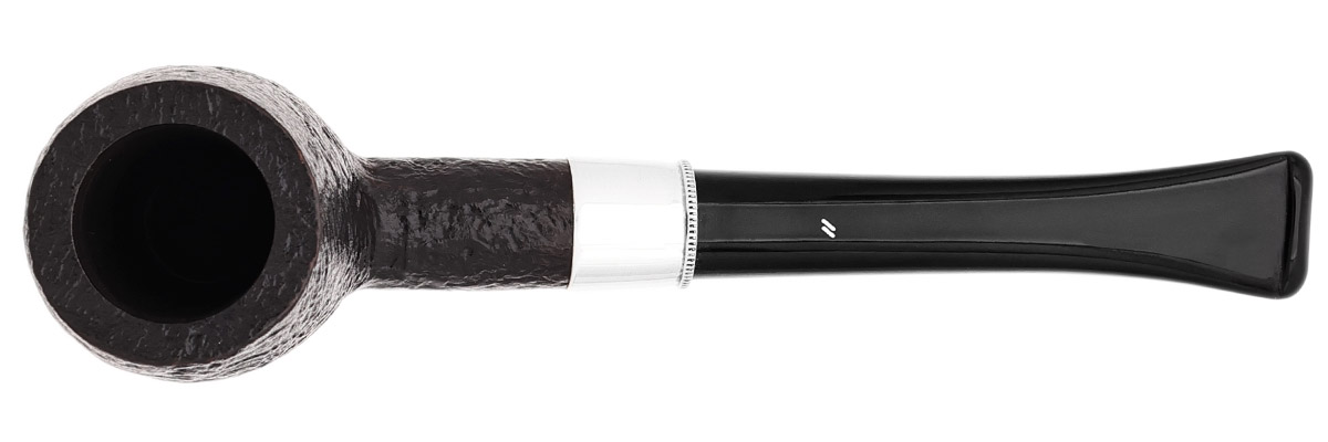 Musico Sandblasted Bent Billiard with Silver (Floodlight)