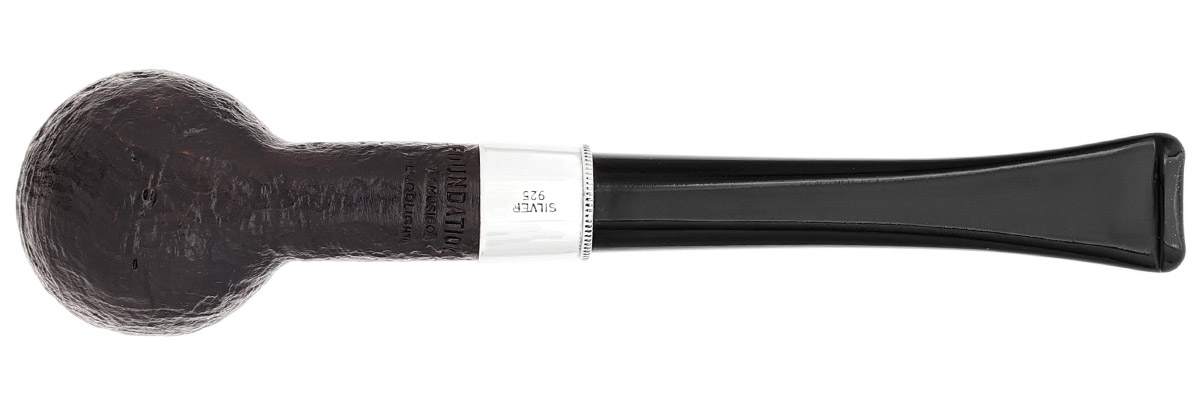 Musico Sandblasted Bent Billiard with Silver (Floodlight)