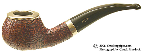 Brebbia Capuccio Sandblast Bent Apple with Silver Rim (601)