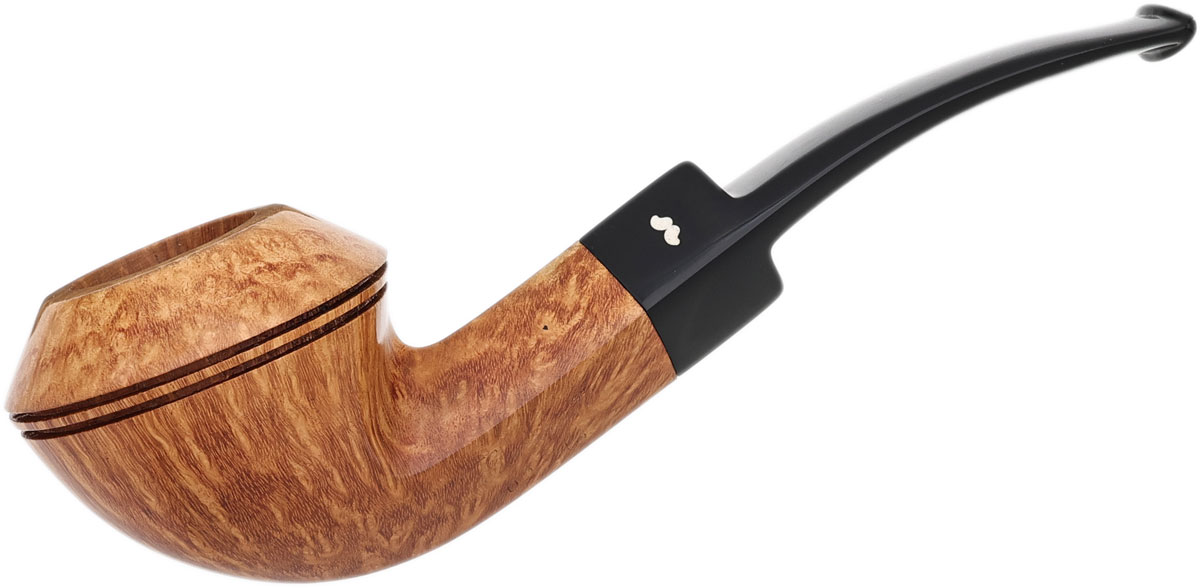 Smooth Natural Bent Bulldog (02) (AT) Tobacco Pipe