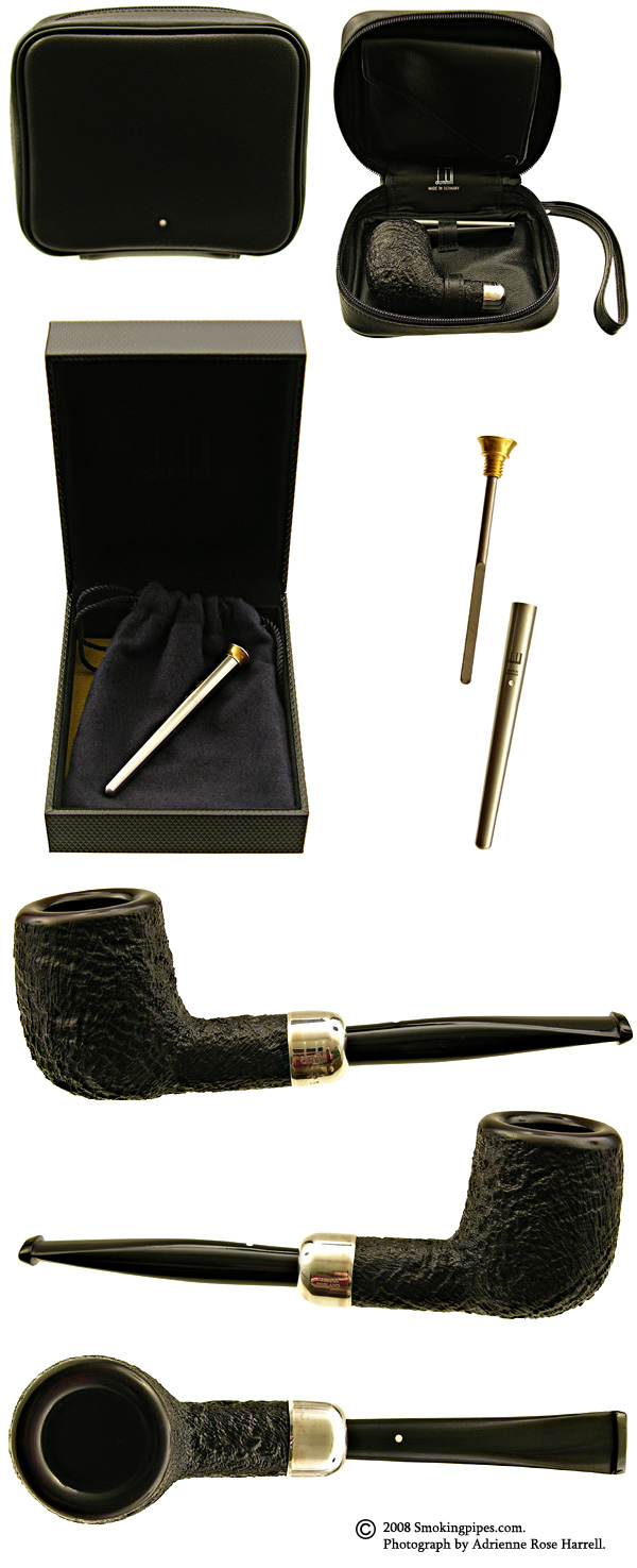 Dunhill Shell Briar (4103) with Silver Army Mount, Tamper and Carrying Case