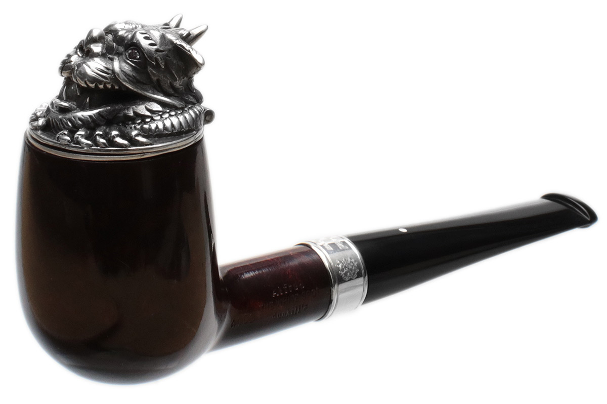 Dunhill Imperial Dragon Bruyere Billiard with Silver (4103) (6/88)