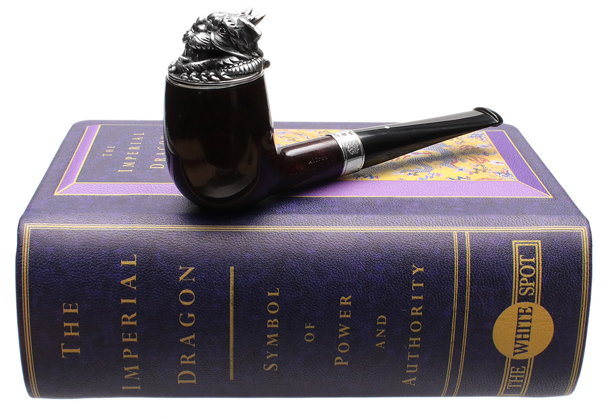 Dunhill Imperial Dragon Bruyere Billiard with Silver (4103) (6/88)