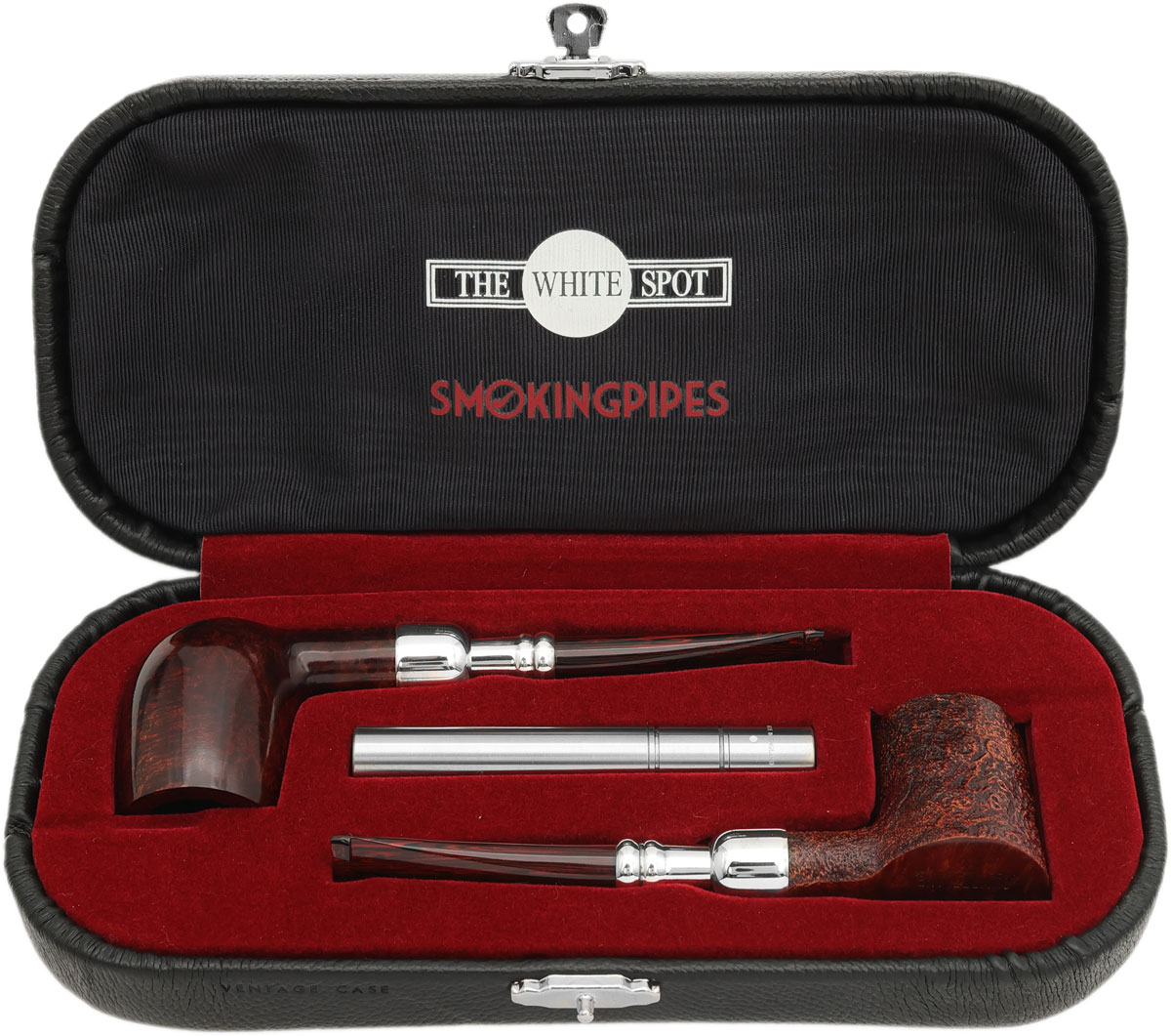 Dunhill SPC Two Pipe Set Cumberland/Chestnut with Silver Spigot (with Tamper and Ventage Case) (2024)
