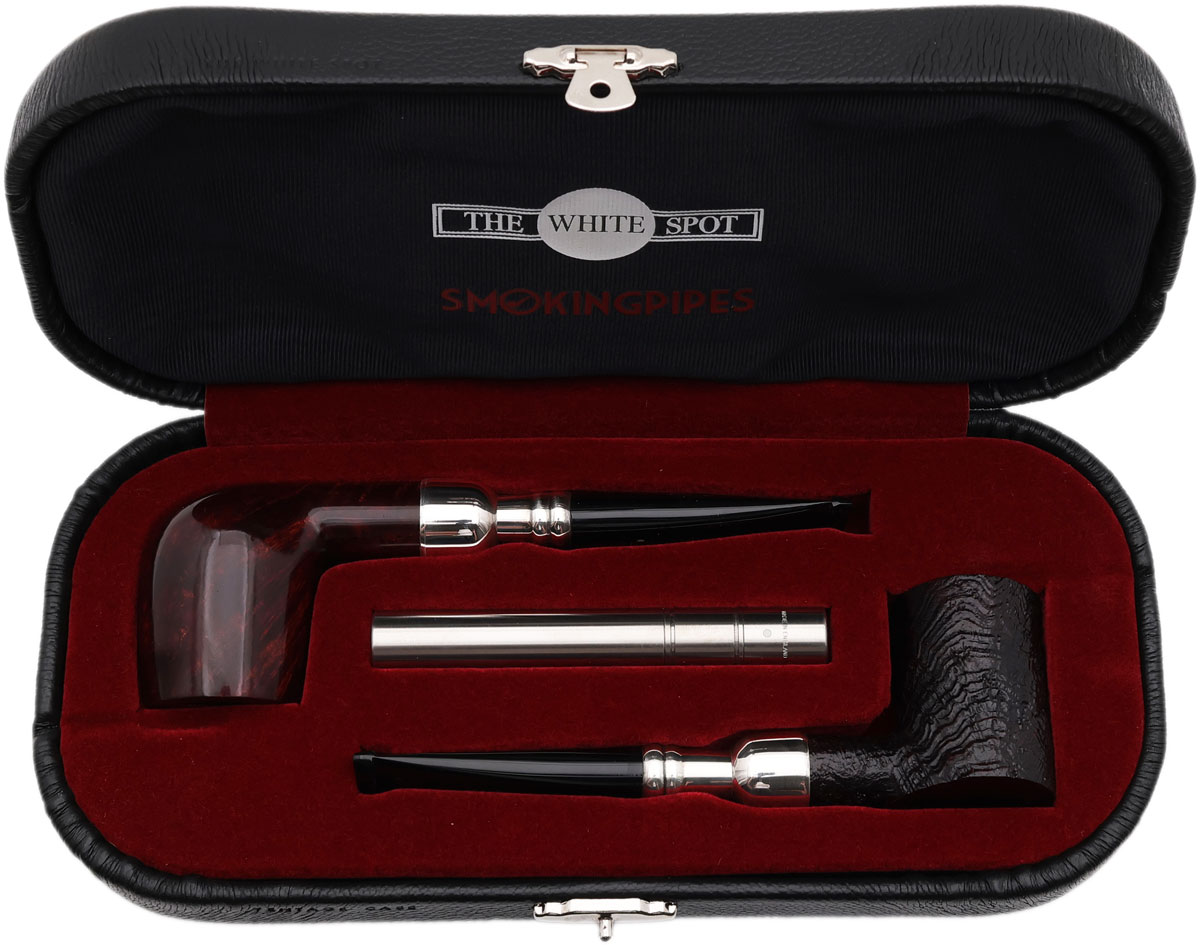 Dunhill SPC Two Pipe Set Bruyere/Shell Briar with Silver Spigot (with Tamper and Ventage Case) (2024)
