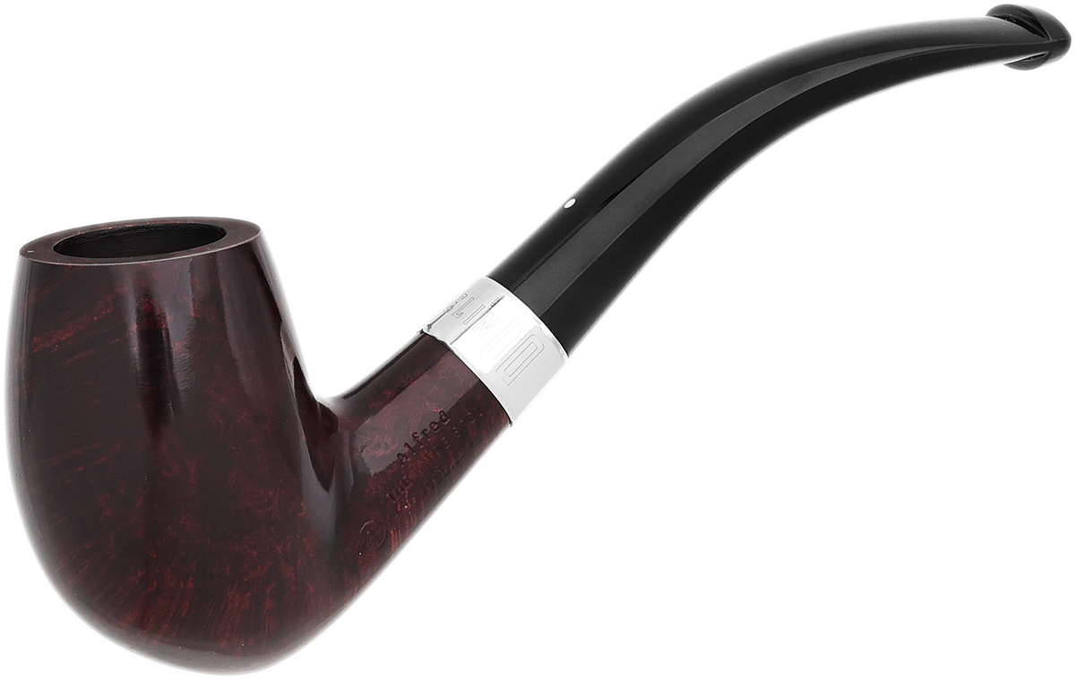 Dunhill Zeppelin Bruyere Quaint Bent Billiard with Silver (4) (25/26) (2025) (with Case and Tamper)
