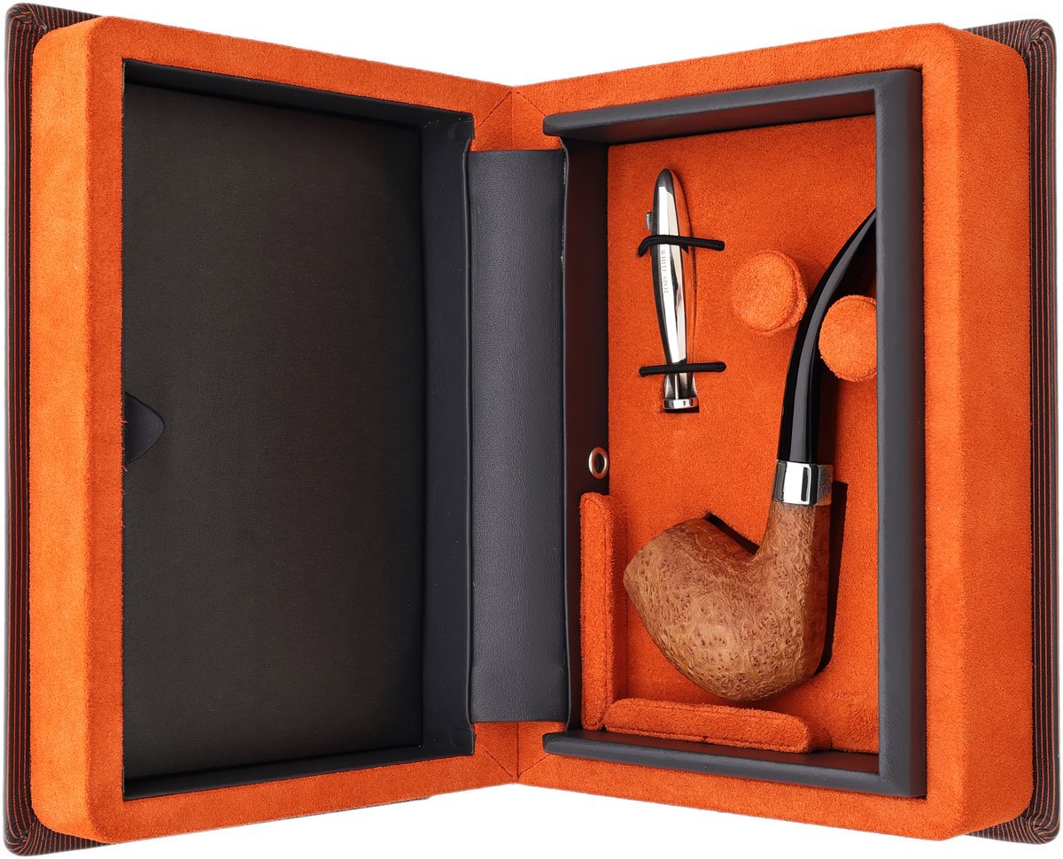 Dunhill Zeppelin Tanshell Quaint Bent Billiard with Silver (4) (4/16) (2025) (with Case and Tamper)