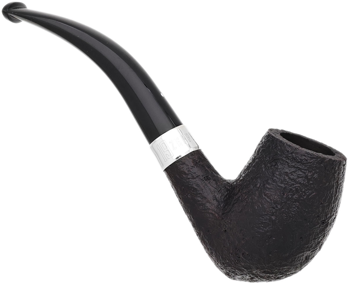 Dunhill Zeppelin Shell Briar Quaint Bent Billiard with Silver (4) (23/25) (2025) (with Case and Tamper)