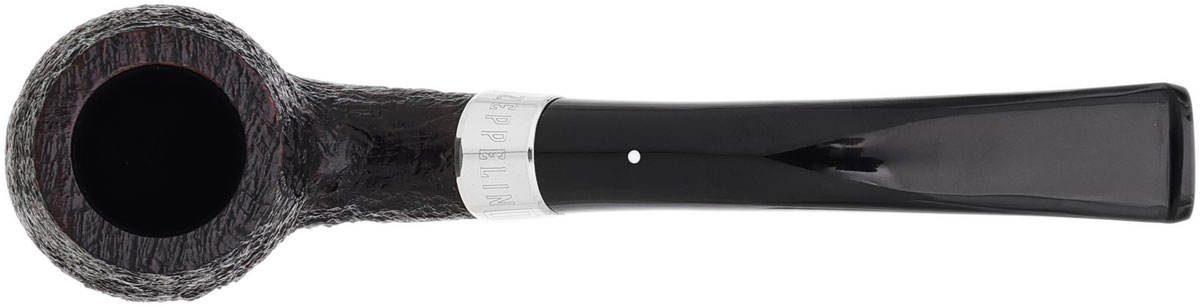 Dunhill Zeppelin Shell Briar Quaint Bent Billiard with Silver (4) (23/25) (2025) (with Case and Tamper)