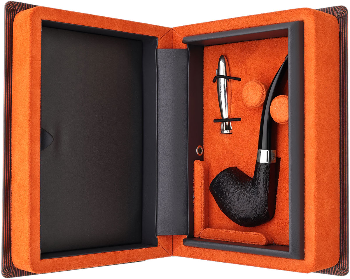 Dunhill Zeppelin Ring Grain Quaint Bent Billiard with Silver (4) (4/11) (2025) (with Case and Tamper)