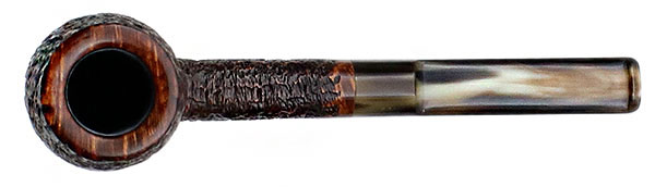 Former Sandblasted Billiard with Horn Stem